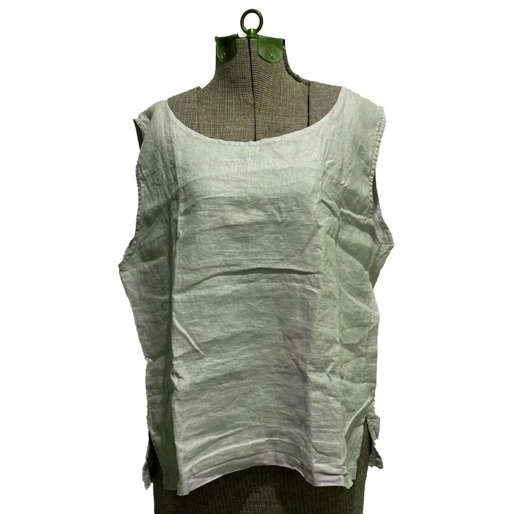 Quince Modified Women's Light Blue Linen Tank Top